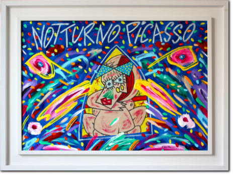Bruno Donzelli - Notturno Picasso - cm 50X70 - Tecnica Mista su Tela