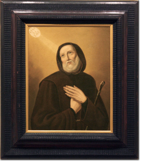 Pittore del XVIII secolo -  San Francesco di Paola - Olio su Tela - cm 47X38.5