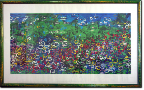 Mario Schifano - Senza Titolo cm 79X134 Serigrafia Polimaterica su Cartoncino